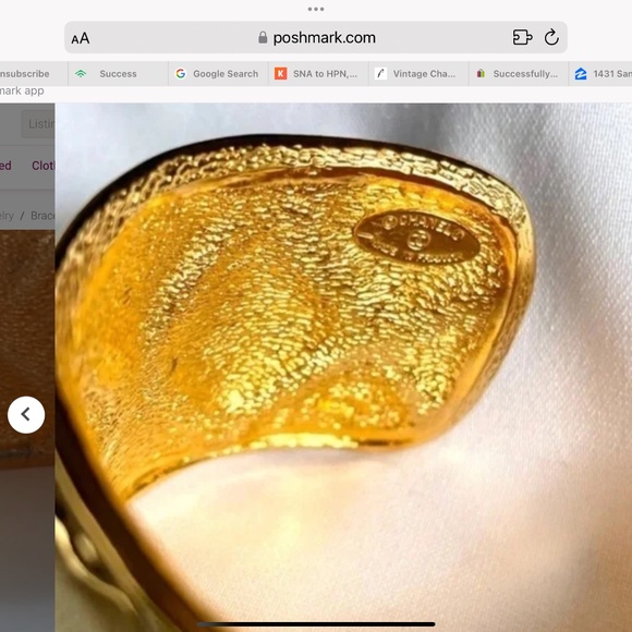 Authentic Chanel Cuff with Original Bag 24k - Picture 3 of 6